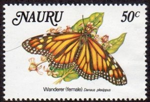 Nauru 299 - Mint-NH - 50c Wanderer Butterfly (1984) (cv $1.20)