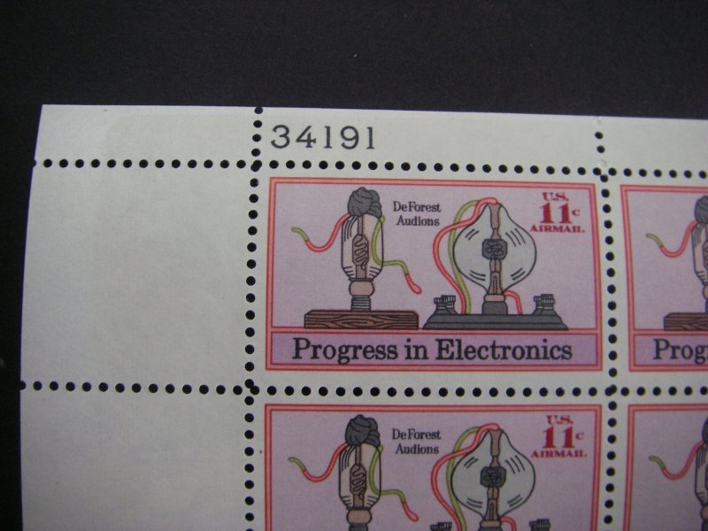 Scott C86, 11c Progress in Electronics, PB4 #34191 x4 Matched Set, MNH Beauties