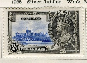 SWAZILAND; 1935 early GV Jubilee issue Mint hinged 2d. value