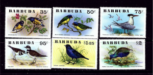 Barbuda 238-43 NH 1976 Birds