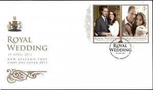 New Zealand 2011 Royal Wedding FDC