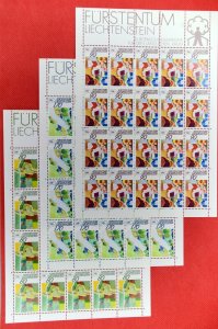 ZAYIX 1988 Liechtenstein 882-884 MNH sheets environment protection 0209-1532-A51