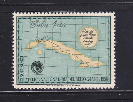 Cuba 593 Set MHR Map Of Cuba
