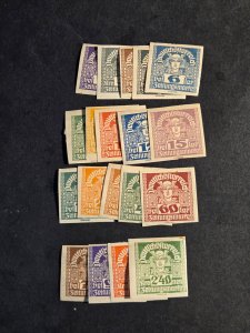 Austria #P29-P47             MH