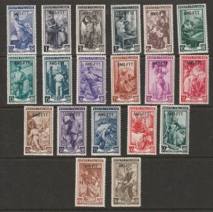 Italy - Trieste Zone A, A.M.G. - F.T. T., 1950 Workers, Scott No(s). 90-108 MNH