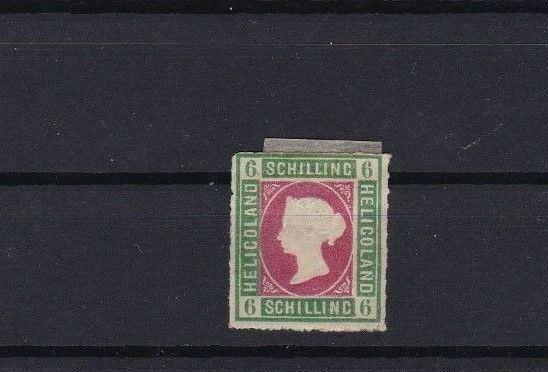 HELIGOLAND 1867 6 sch UNUSED ROULETTE STAMP CAT £275 CONDITION SHOWN REF 6169