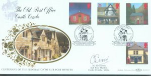 Great Britain 1997 Old Post Offices FDC signed by sub postmaster G.Groom