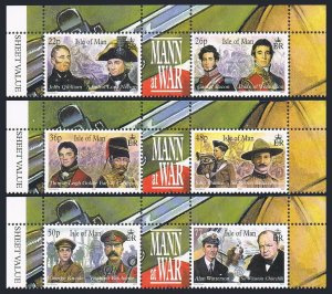 Isle of Man 861-863 ab pars,864 ab,MNH. RAFA.Battle of Britain,60,2000.Leadets,