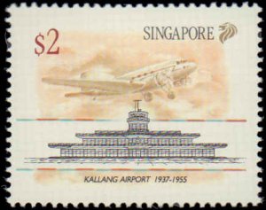 Singapore #598-601, Complete Set(4), 1991, Airplanes, Never Hinged