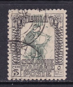 Libya Scott 49a, 1949 unwatermarked perf 11 5c, VF Used. Scott $17