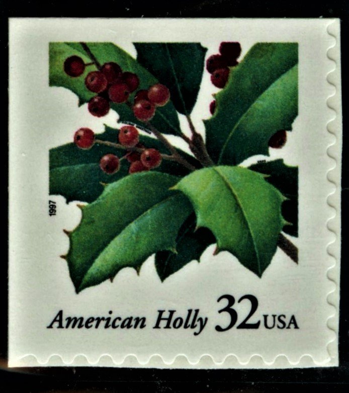 SCOTT 3177 AMERICAN HOLLY - MNH - IN BLACK MOUNTING