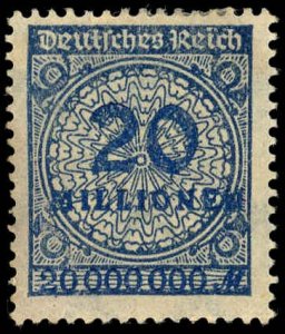 GERMANY Sc 287 Mint No Gum - 1923 20M - Numeral Design