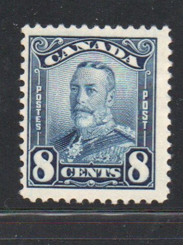 Canada Sc 154 1928 8c blue  George V stamp mint