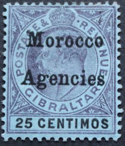 Morocco Agencies 1903 EVII Twenty Five Centimos SG 20 mint