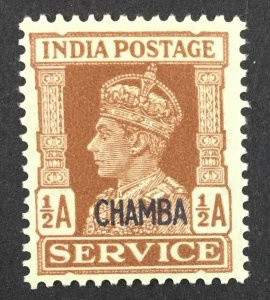 MOMEN: INDIA CHAMBA SG #O73 1940-3 MINT OG H £100 LOT #63741