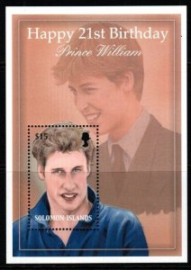 SOLOMON ISLANDS SGMS1051 2003 21ST BIRTHDAY OF PRINCE WILLIAM MNH