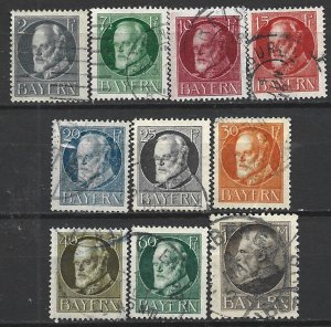 COLLECTION LOT 15978 BAVARIA 10 STAMPS 1914+ CV+$20