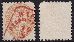 Austria - 1863 - Scott #26 - used - red WIEN RECOMMANDIRT pmk