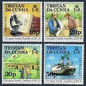 Tristan da Cunha 416-419, MNH. Mi 429-432. Norwegian Expedition-50, 1987. Ship.