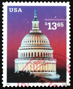 U.S. Used Stamp Scott #3648 $13.65 Capitol Dome Superb. Magenta CDS Cancel. Gem!