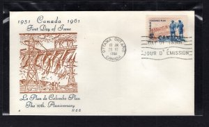 Canada #394 (1961 Colombo Plan issue) unaddressed H&E cachet FDC