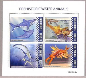 A2581 - SIERRA LEONE - ERROR: MISPERF Miniature s - 2019 Prehistoric Marine Life