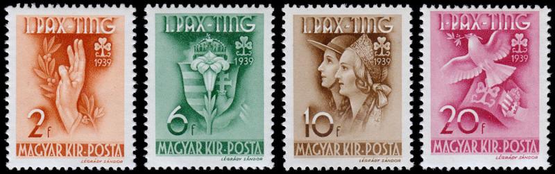 Hungary Scott 551-554 (1939) Mint NH VF Complete Set B