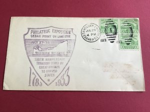 U.S. 150th Ann GB ceded U.S. Philatelic Exposition 1933 Stamp Cover R45907