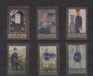 Military Uniforms Lot of 6, Guard Regiment on Foot Commemoratives, 1888-1913