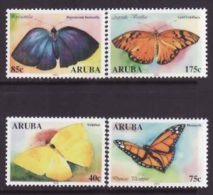 Aruba-Sc#233-6- id5-unused NH set-Insects-Butterflies-2003-
