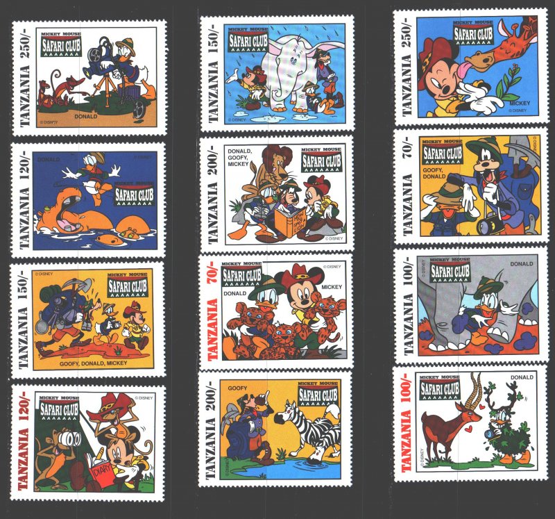 Tanzania. 1994. 1908-19. Disney Cartoon. MNH.