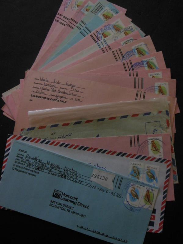 GUYANA : Very interesting collection of all only Commercial mail. A total of 245