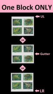 US 5395-5398 5398a Frogs F plate block 4 MNH 2019