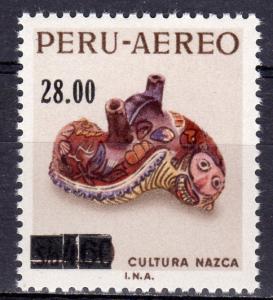 Peru 1977 Sc#C452 Two-headed snake Decorated Jug,Nazca Culture ovpt.new value