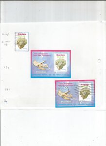 NAMIBIA - 1998 - Dinosaurs - Perf 1v & 2 Souv Sheets - Light Hinged