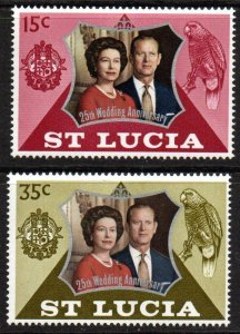 St. Lucia Sc #328-329 Mint Hinged