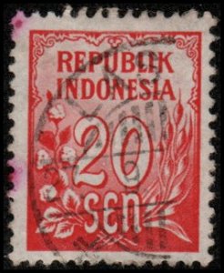 Indonesia 375 - Used - 20s Numeral (1951)