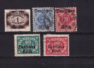 SA25f German Empire 1920 Overprinted Deutches Reich selection of used stamps