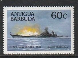 1987 Antigua - Sc 1029 - MNH VF - 1 single - Battleship