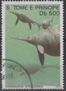 Saint Thomas 1120 (used cto, nh) 500d dinosaurs: Shinosaurus (1993)