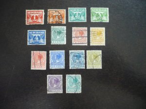 Stamps-Netherlands-Scott#142-149,151,153-157,159 - Used Part Set of 14 Stamps