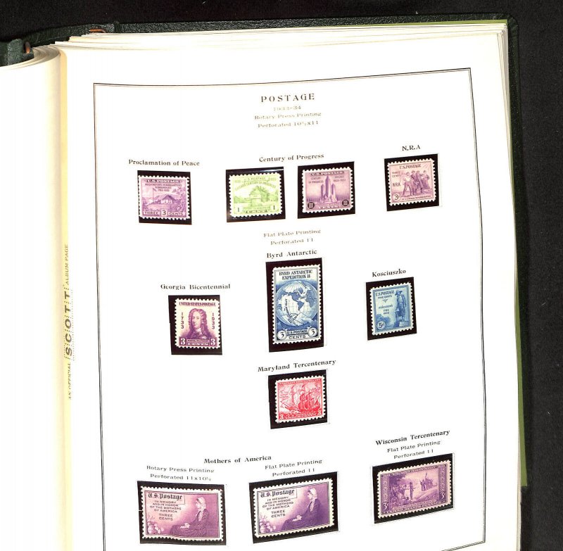 United States Scott National Stamp Album, 1846-1987, Much Mint NH 