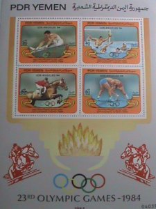 YEMEN-1984-SC#325-OLYMPIC GAMES-LOS ANGELES  MNH -S/S EST. $14 VERY FINE