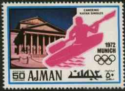 Ajman 1971 Canoeing 50dh from Munich Olympics perf set of...