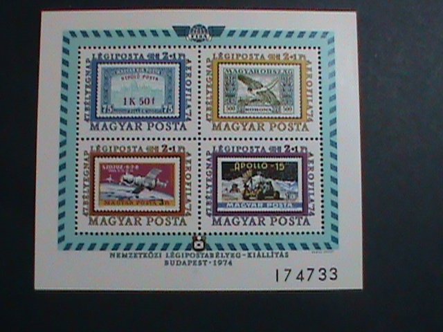 ​HUNGARY-1974-WORLD STAMP DAY MNH S/S SHEET -VERY FINE WE SHIP TO WORLD WIDE