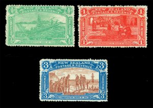 NEW ZEALAND 1906 Christchurch Exhibition ½p-3p short set  Scott# 122-124 mint MH