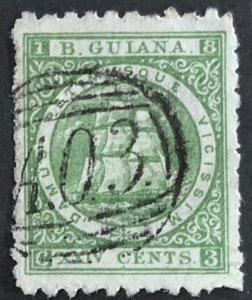 BRITISH GUIANA 1866 24c perf10 SG103 USED