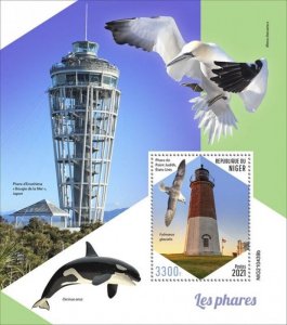 Niger - 2021 Lighthouses and Birds - Stamp Souvenir Sheet - NIG210439b