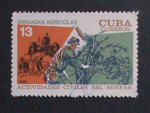 ​CUBA-1968-SC#1377 ACTIVITIES OF CIVILIAN-USED VERY FINE WE SHIP TO WORLDWIDE