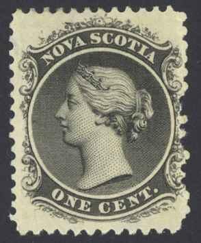 Canada Nova Scotia Sc# 8 MH (b) 1860 1c black Queen Victoria